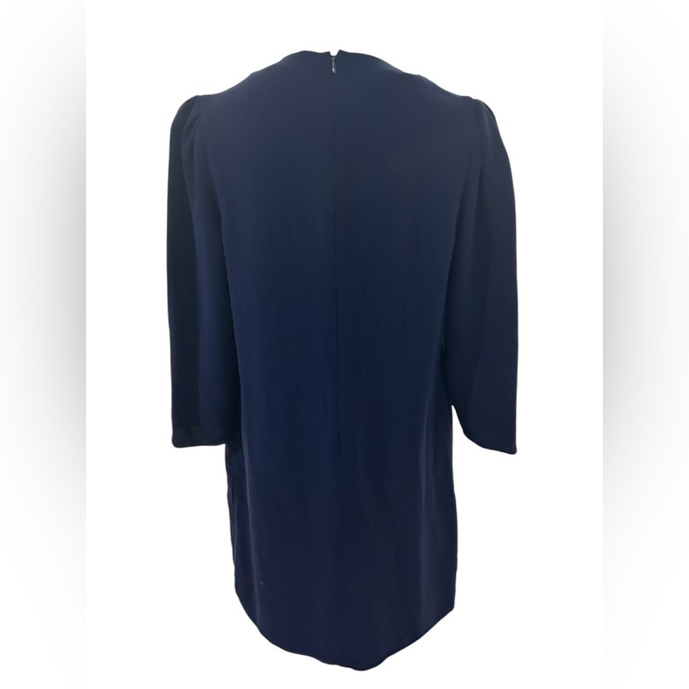 Shoshanna nautical navy blue lace up Nikko mini dress with 3/4 sleeves Size 12 - Picture 5 of 9
